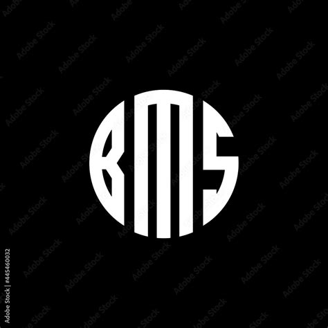 BMS letter logo design. BMS letter in circle shape. BMS Creative three ...