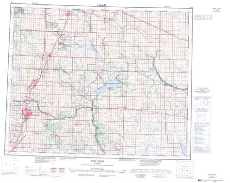 Alberta Map - View Online - Printable Red Deer Map | Printable Maps