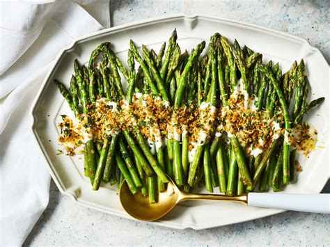 Asparagus with Cheese Sauce and Herb Breadcrumbs | Recipe | Asparagus ...