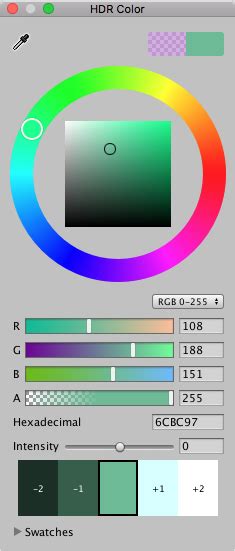 Unity - Manual: HDR color picker