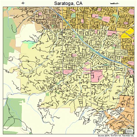 Saratoga California Street Map 0670280