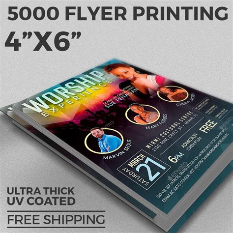 Details about 5,000 Flyer Printing - Custom - 4x6 - 1 or 2 Sides - 16pt ...