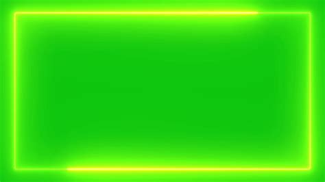 Yellow Neon Border Green Screen Overlay Motion Graphics 4K 30fps ...