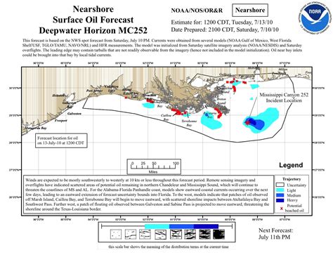 Latest Gulf oil spill forecast: Scattered areas of oil put put ...