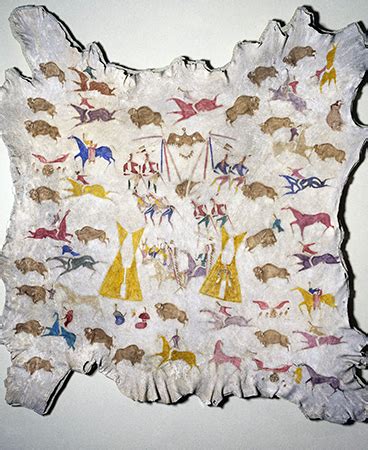 Eastern Shoshone: Hide Painting of the Sun Dance, attributed to ...