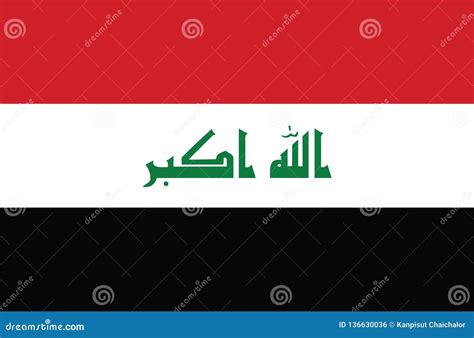 Iraq Flag, Official Colors and Proportion Correctly. National Iraq Flag ...