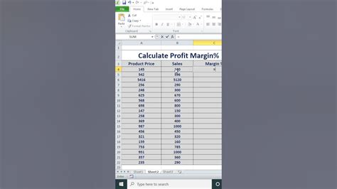 How To Calculate Profit Margin | Excel Tips And Trick | Excel Shortcut ...