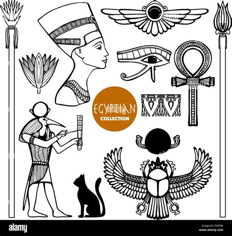 Egypt Symbols Set Stock Vector Image & Art - Alamy