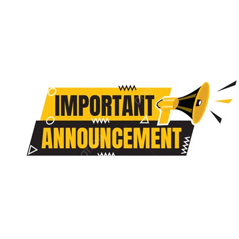 Important Announcement Banner Vector, Important Announcement, Important ...