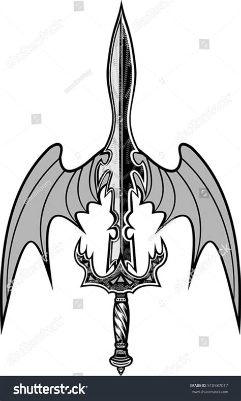 Sword Wings Stock Vector (Royalty Free) 510587017 | Shutterstock