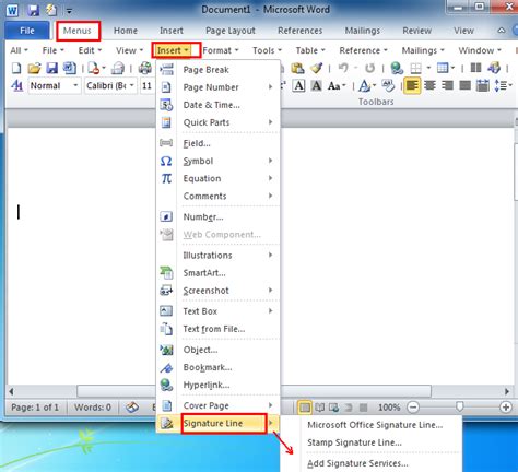 How to insert signature line in word - mopasearch
