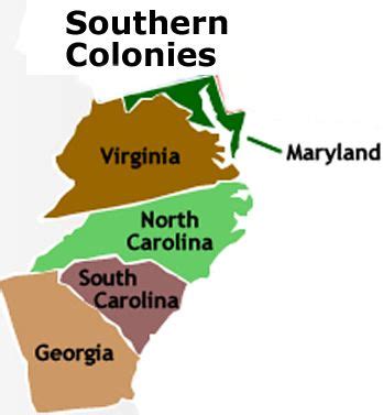 Map Of The Southern Colonies | Terminal Map