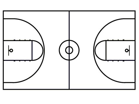 Outline Basketball Court - ClipArt Best