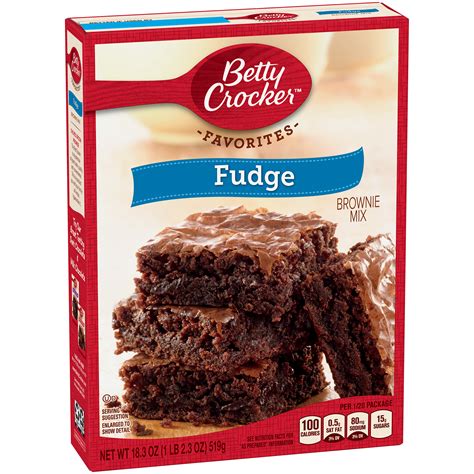 Betty Crocker Fudge Brownies, 13 x 9 Family Size, 18.3 oz (1 lb 2.3 oz ...