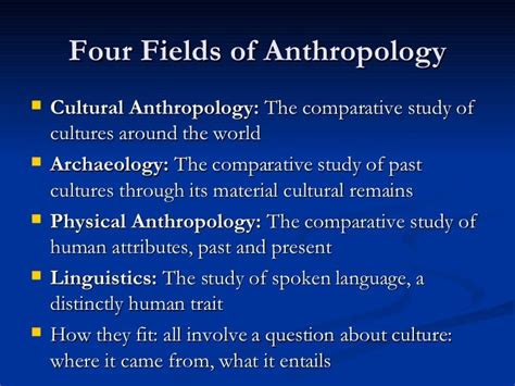 😂 4 subfields of anthropology. Subfields: Department of Anthropology ...