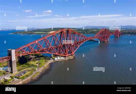 Drone aerial view of forth bridges hi-res stock photography and images ...