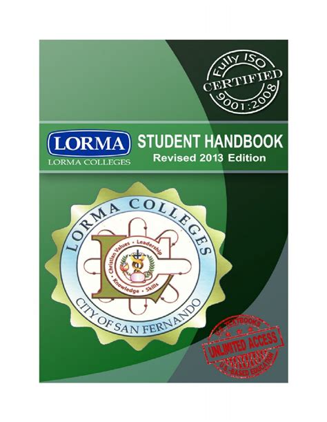 Lorma Colleges Student Handbook r2013