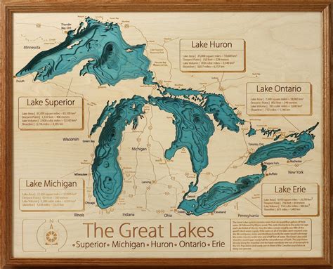 3D Laser-Carved Wood Lake Maps | Lakehouse Lifestyle