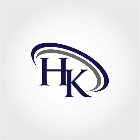 Monogram HK Logo Design By Vectorseller | TheHungryJPEG