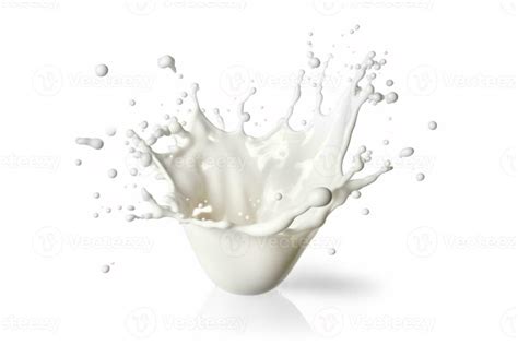 White milk splash isolated on white background.Generative Ai. 29553200 ...