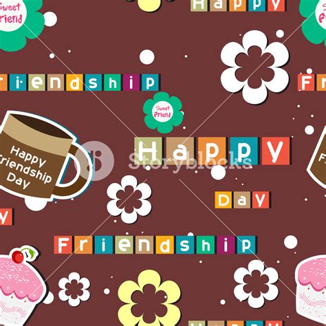 Seamless Friendship Day Background. Royalty-Free Stock Image - Storyblocks