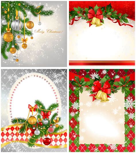 Christmas Card Templates Vector | Christmas card art, Christmas card ...