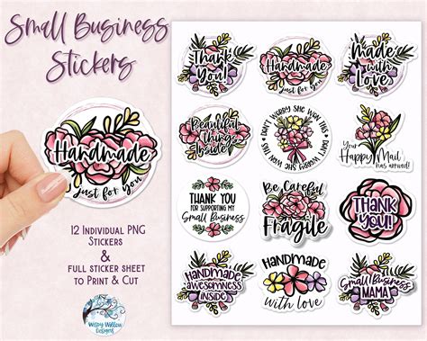 Small Business Stickers PNG Printable Packaging Stickers - Etsy