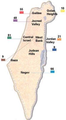 Kibbutz Israel Map