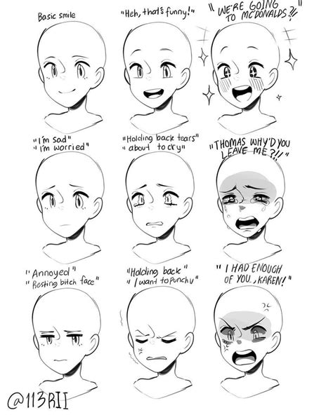 Art Tutorials’s Instagram post: “Facial Expression Refrence @artycycle ...