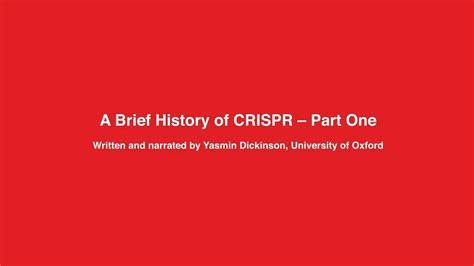 A Brief History of CRISPR - Part One - YouTube