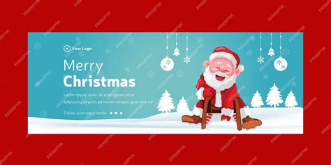 Premium Vector | Merry christmas creative cover page template design