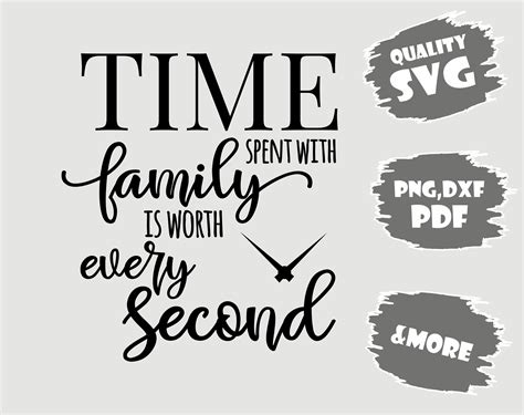 Time Spent With Familyfamily Quotes SVG Family Sign Home - Etsy