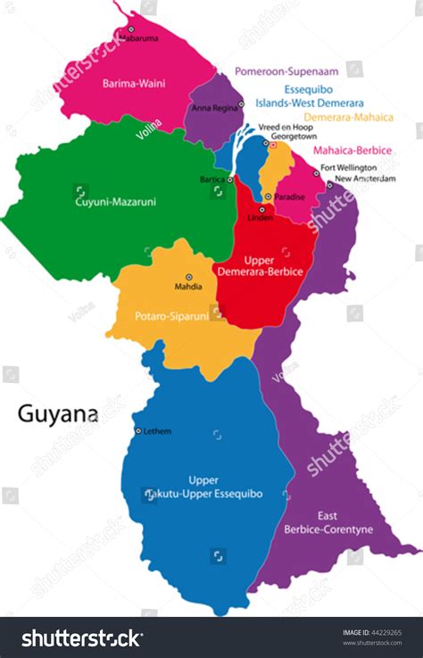 1,771 Guyana Region Map Images, Stock Photos & Vectors | Shutterstock