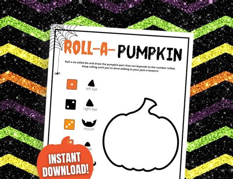 Halloween Roll A Pumpkin Game, Fun Halloween Game, Kids Halloween Party ...