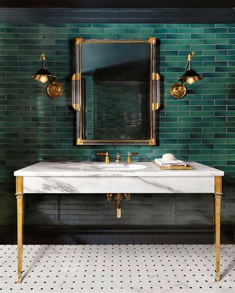 Green Bathroom Designs for a Retro Look or Modern Luxury | Green tile ...