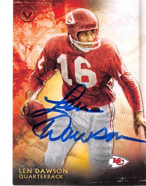 Len Dawson autographed football card (Kansas City Chiefs) 2015 Topps ...