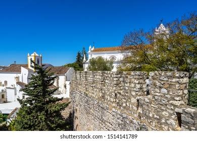 Battlements Tavira Castle Castelo De Tavira Stock Photo (Edit Now ...