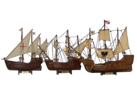 Buy Wooden Santa Maria, Nina & Pinta Model Ship Set - Model Ships