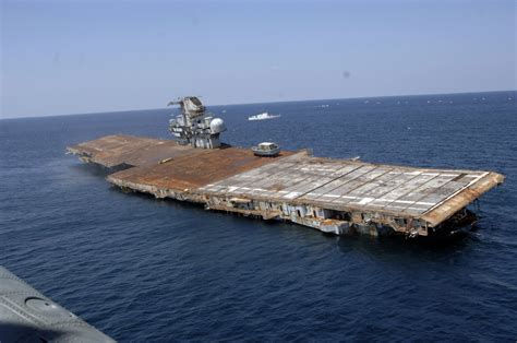 The ex-Oriskany, a decommissioned aircraft carrier, was sunk 24 miles ...