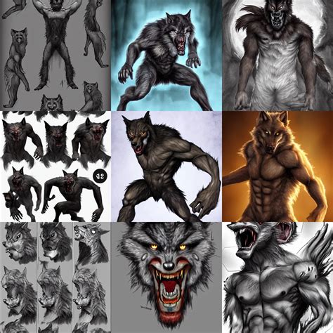 werewolf transformation, detailed digital art, | Stable Diffusion