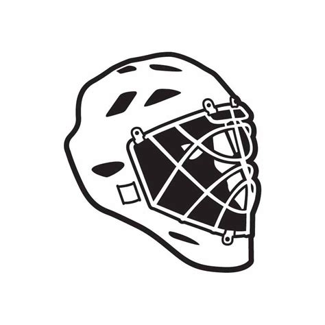 Hockey Goalie Helmet Drawing