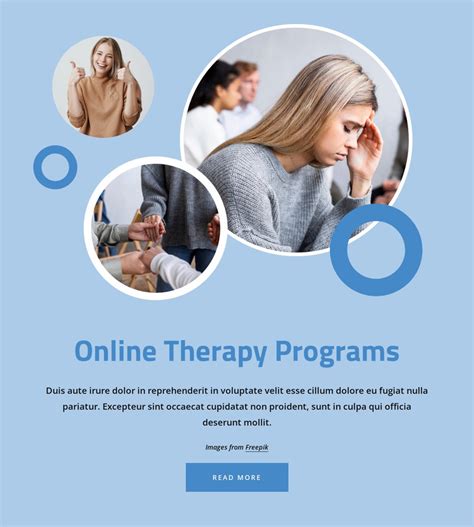 Online therapy programs Website Template