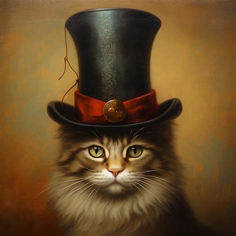 Cat with hat Digital Art by Antonio Martinez Paramo - Fine Art America