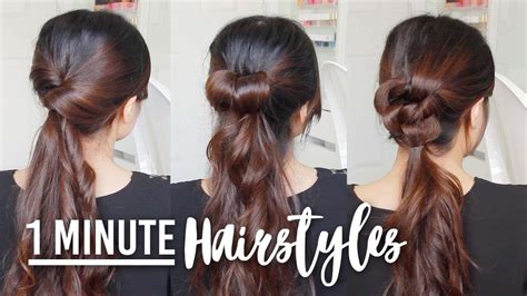 1 Minute Running Late Hairstyles | Quick & Easy Hair Tutorials – Cortes ...