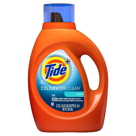 Tide Coldwater Clean Liquid Laundry Detergent, Fresh Scent, 92 oz, 59 ...