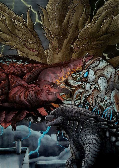 Godzilla, King Ghidorah, Rodan, Mothra KOTM by ChurroNinja on DeviantArt