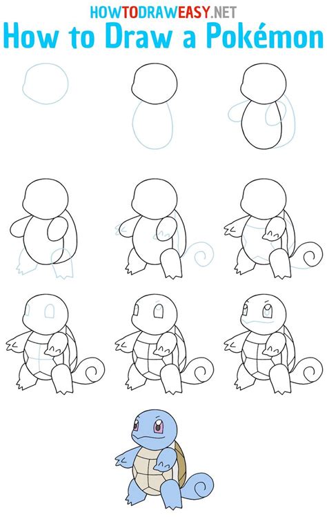 How to Draw a Pokemon Step by Step | Pokemon drawings, Pokemon sketch ...