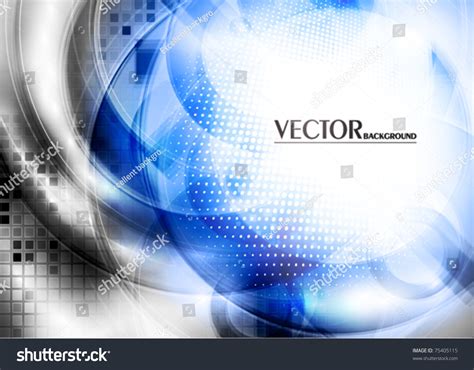 Blue And Grey Abstract Digital Background. Vector - 75405115 : Shutterstock