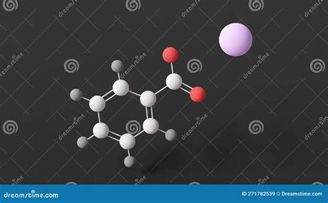 Sodium Benzoate Molecule, Molecular Structures, Food Preservative E211 ...