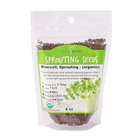 Organic Broccoli Sprout Growing Kit Includes 316 Stainless Steel ...